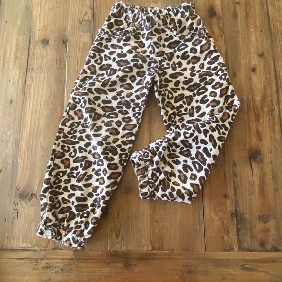 Gymboree Animal Print Corduroy Pants Leopard Jewel Accent Bottoms SizeToddler 4T - Picture 2 of 10